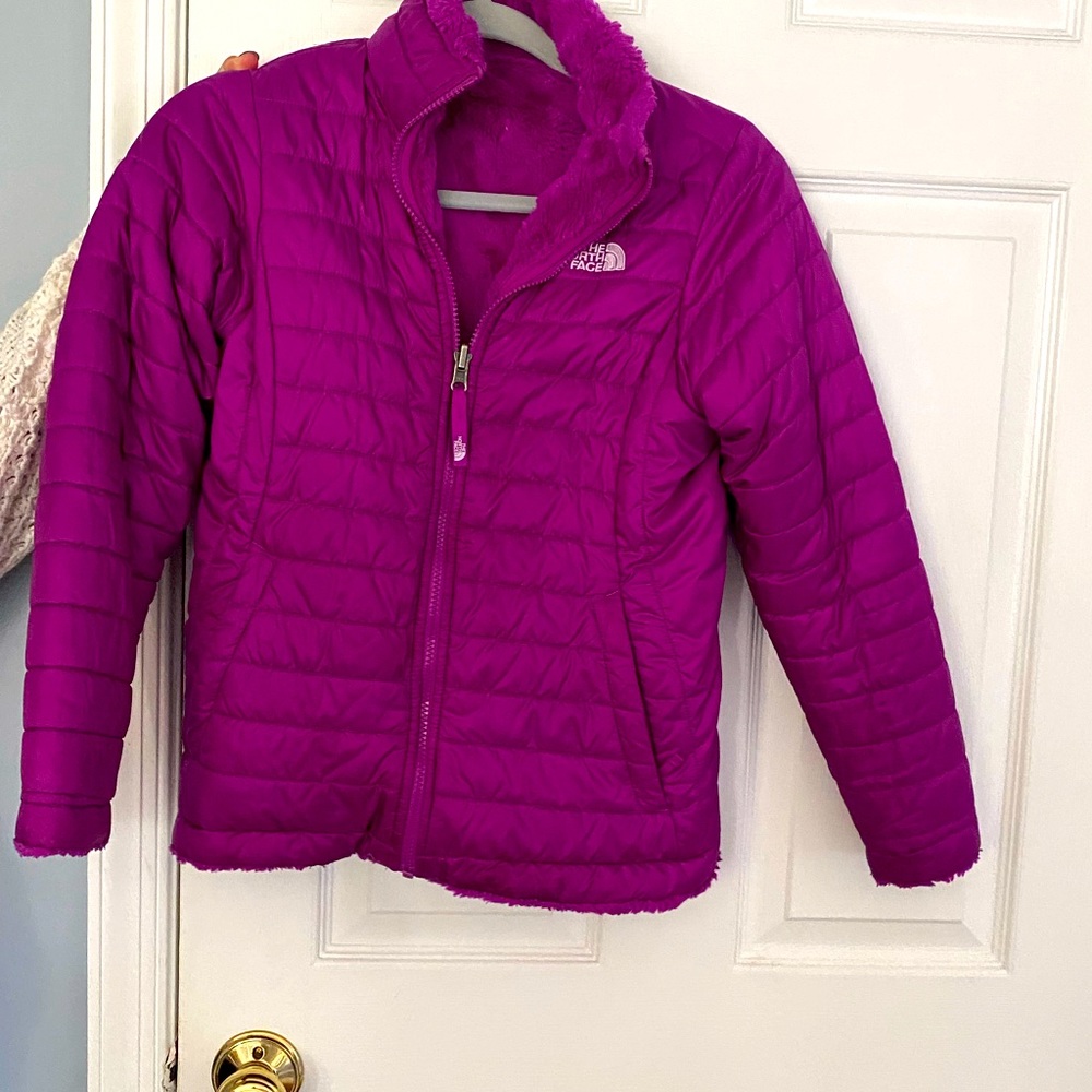 Girls purple north face 14-16